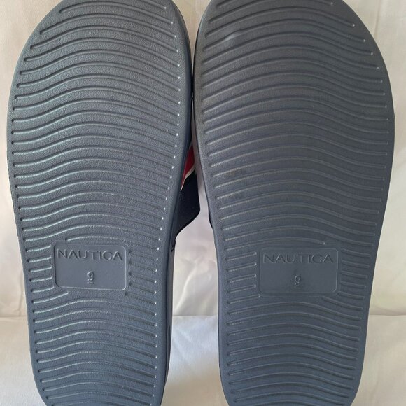 Nautica STUNSAIL TODDLER Comfort Flip Flop Slipper in Navy and Red, Size 9 US - Picture 8 of 8